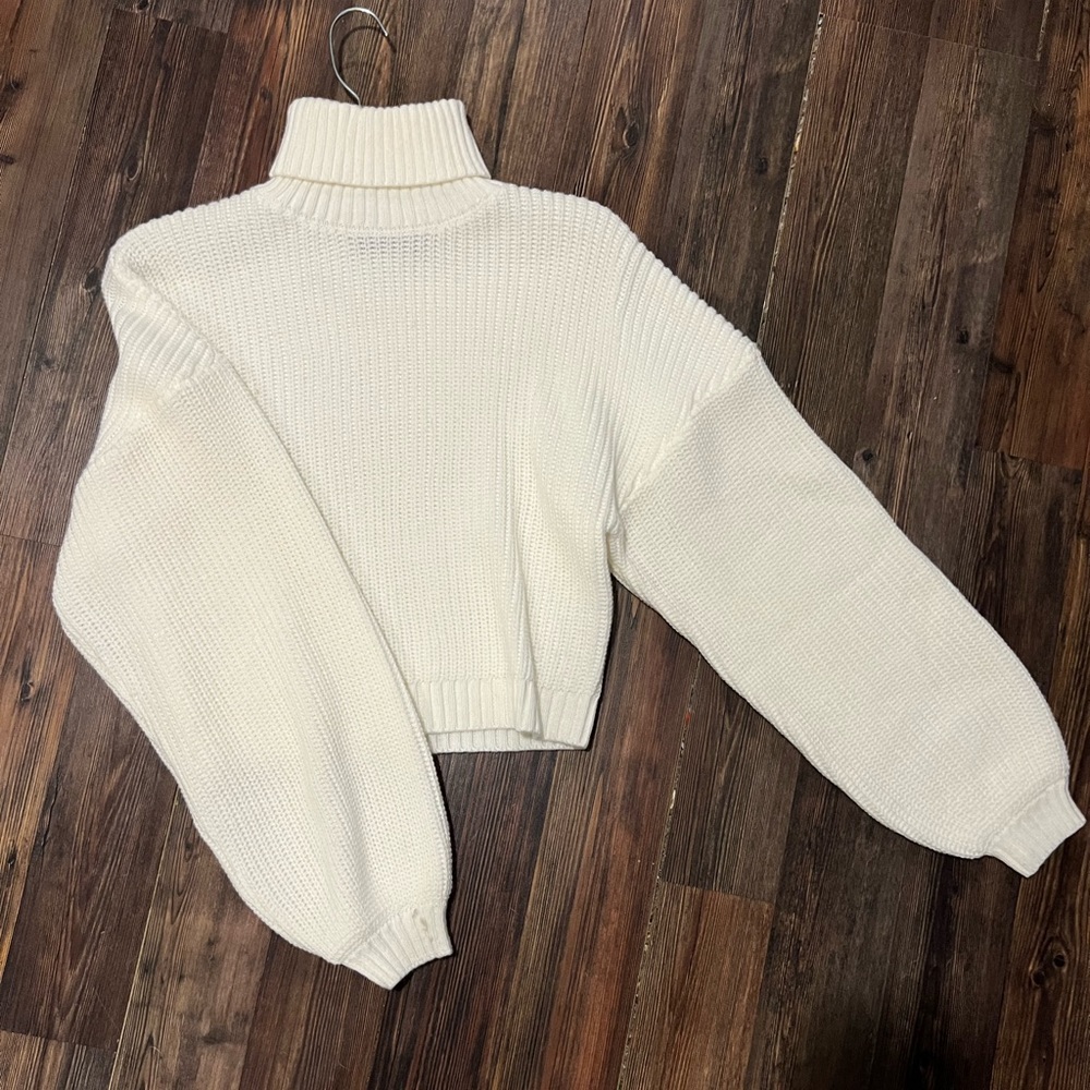 cropped turtleneck sweater
